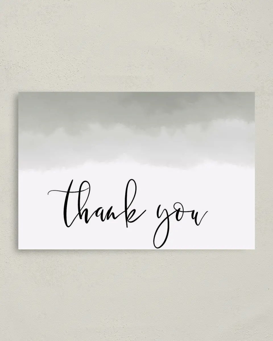 This is a 4" x 6" Folded Business Thank You Card called Night of Giving printed in full color