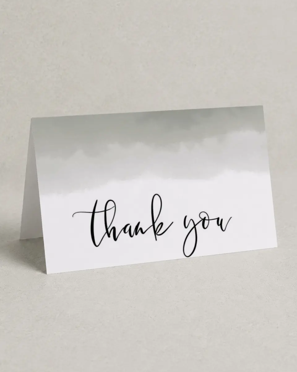 This is a 4" x 6" Folded Business Thank You Card called Night of Giving printed in full color