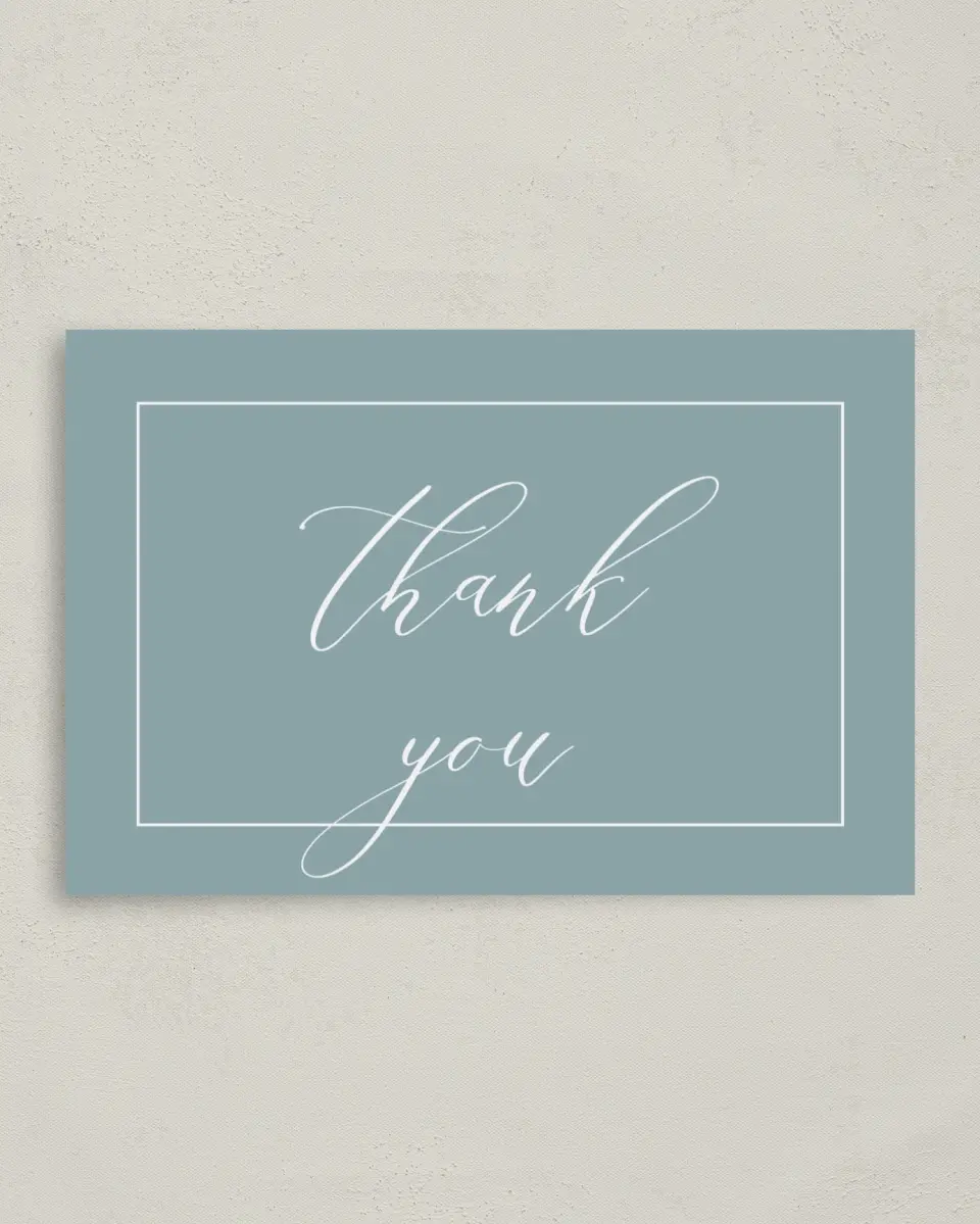 This is a 4" x 6" Folded Business Thank You Card called Formal Holiday Party printed in full color