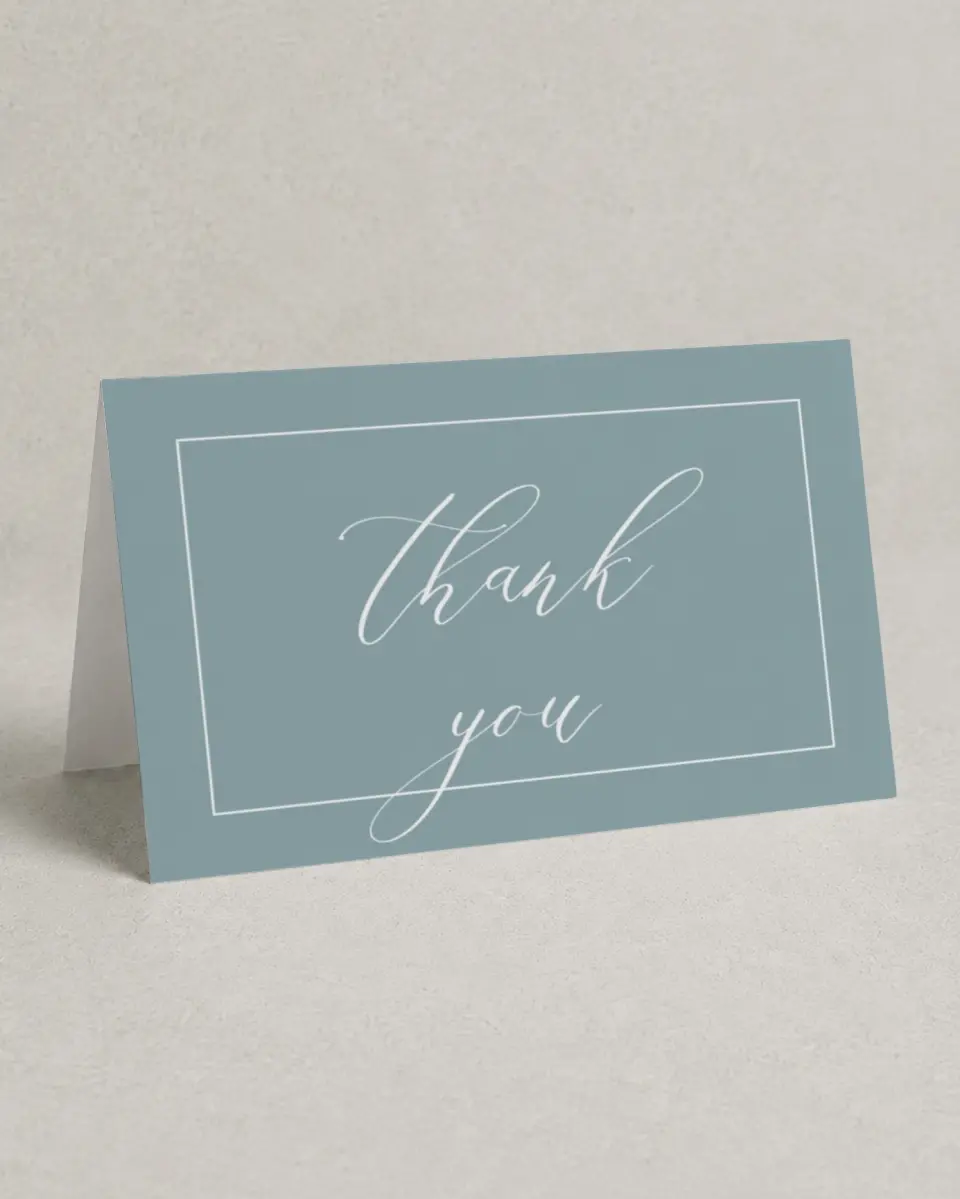 This is a 4" x 6" Folded Business Thank You Card called Formal Holiday Party printed in full color