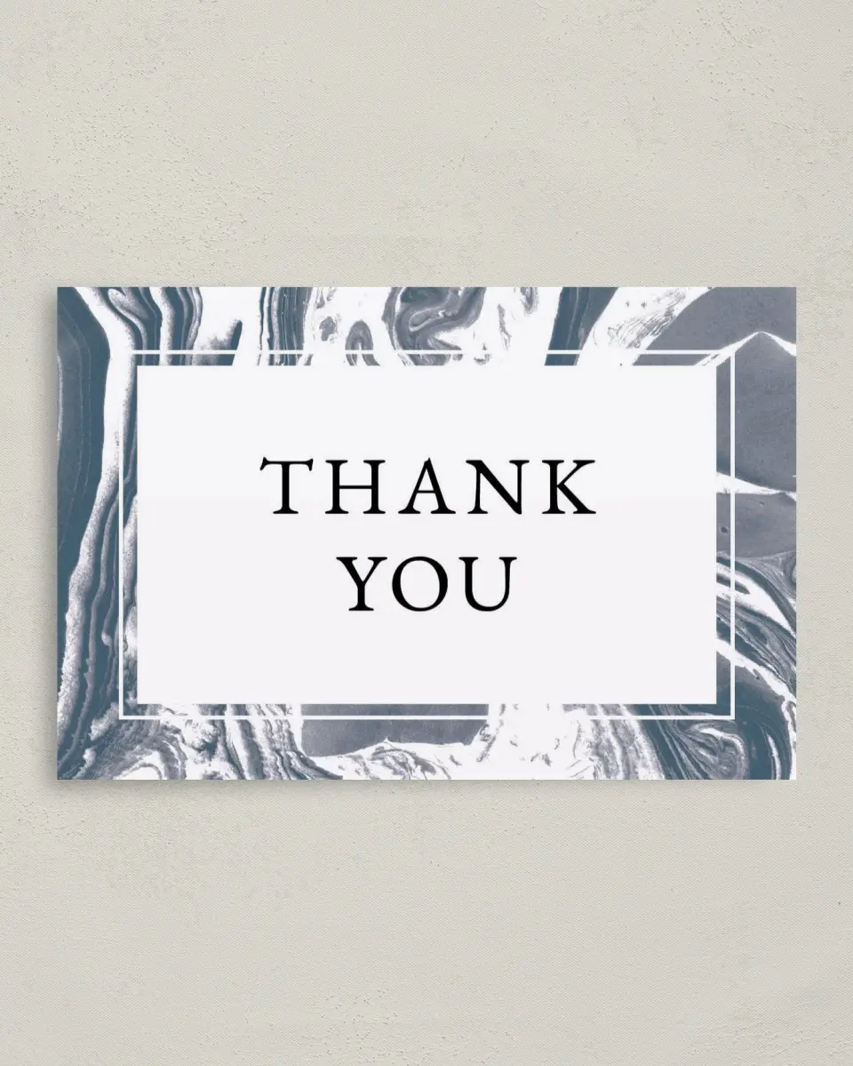 This is a 4" x 6" Folded Business Thank You Card called Annual Celebration printed in full color