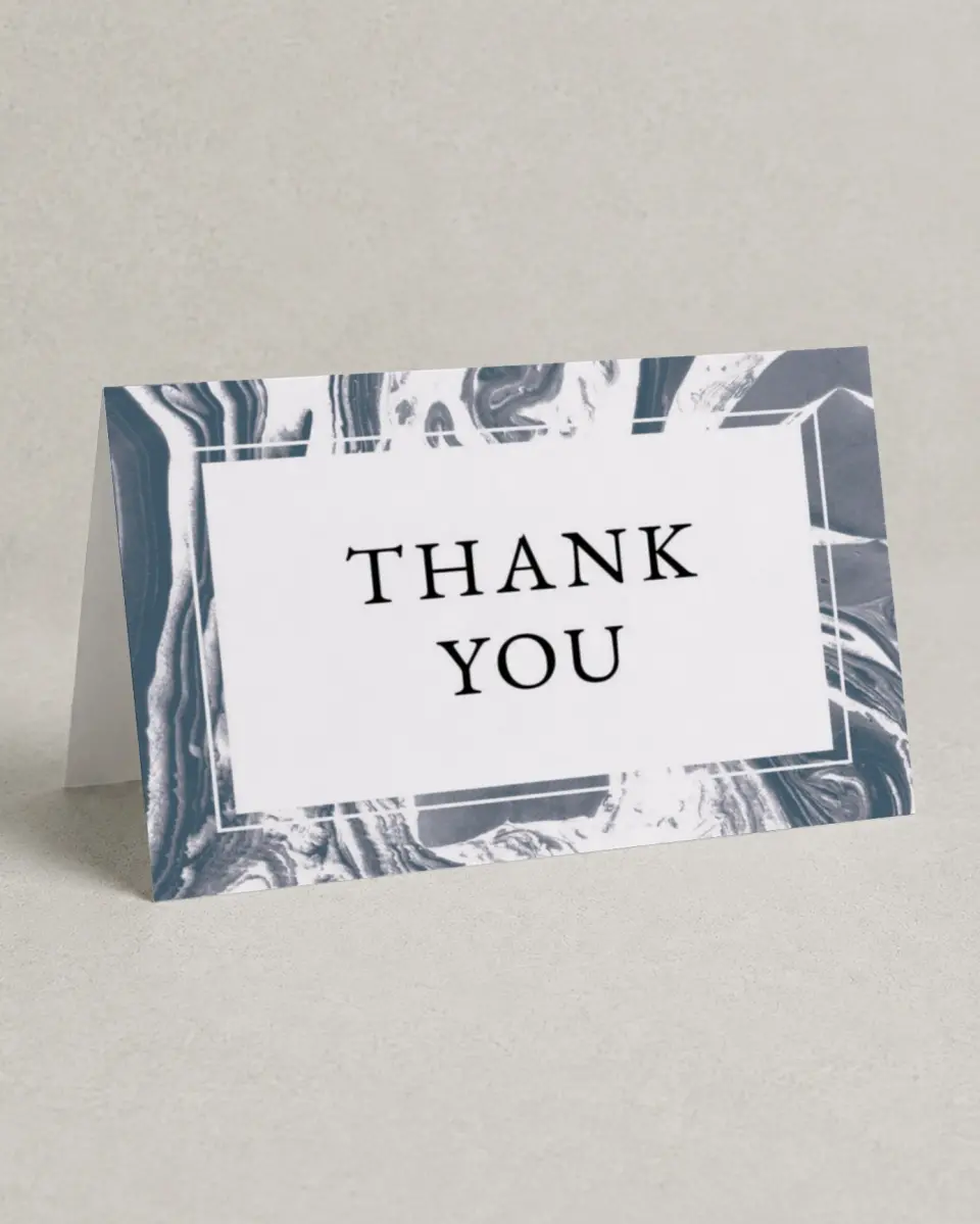This is a 4" x 6" Folded Business Thank You Card called Annual Celebration printed in full color