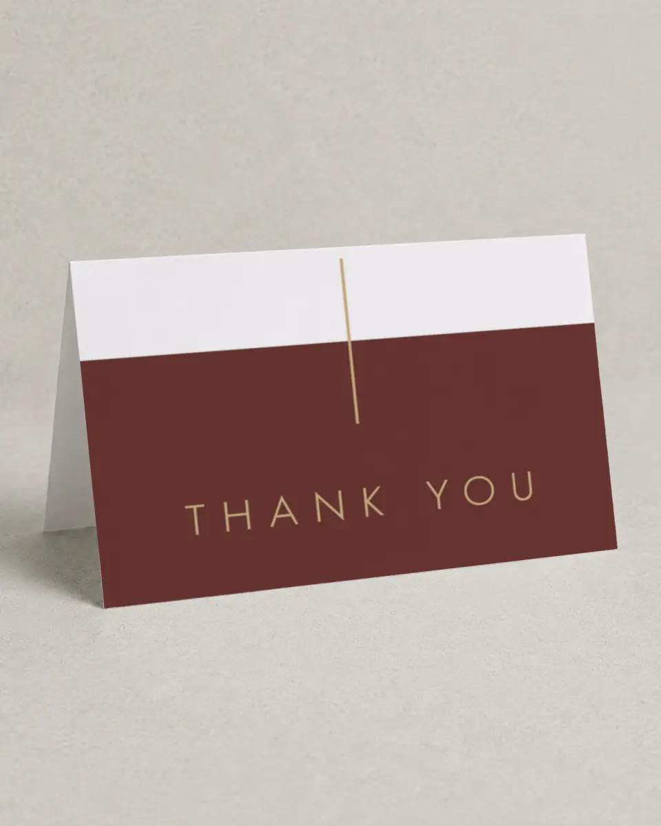 This is a 4" x 6" Folded Business Thank You Card called Appreciation Event printed in full color