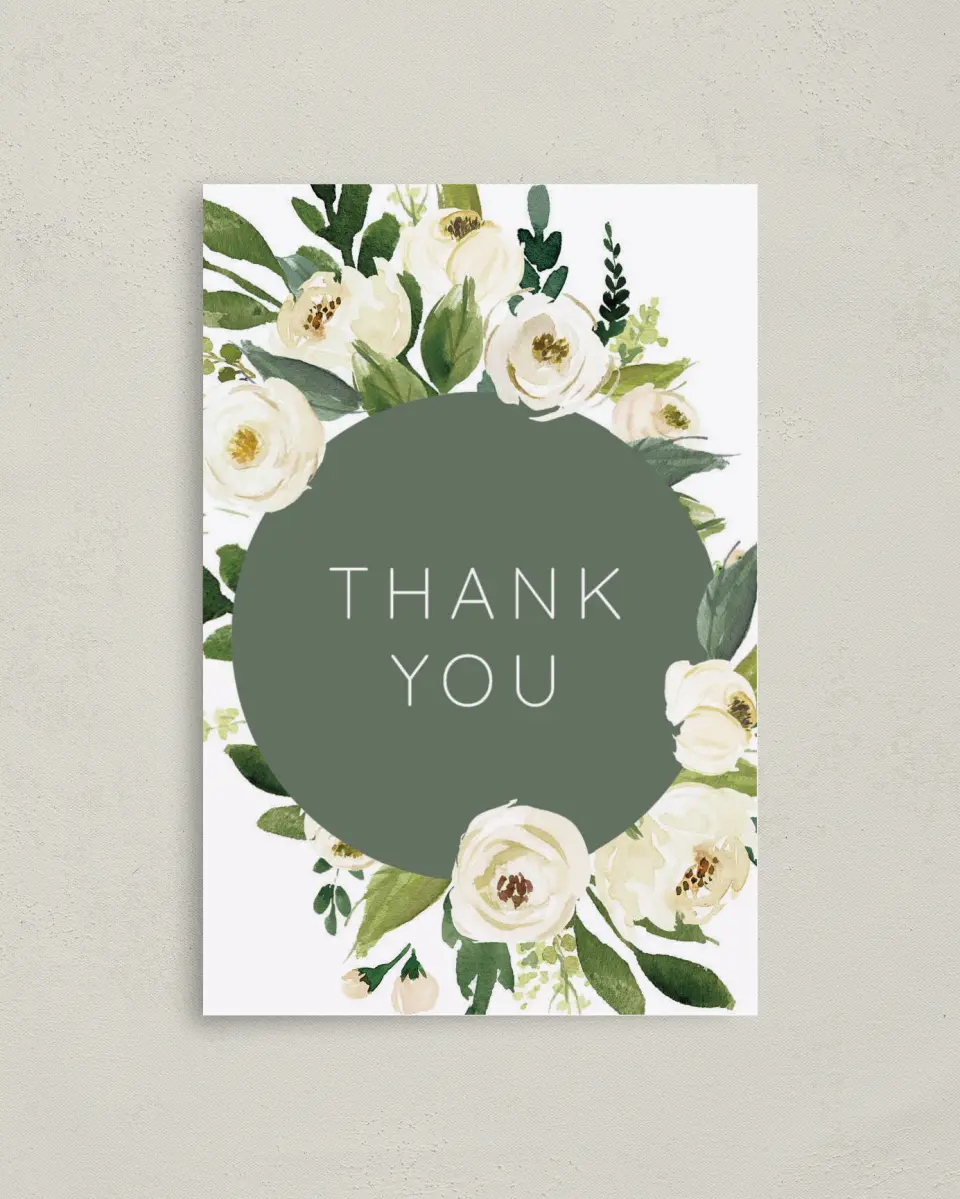 This is a 4" x 6" Folded Newlywed called Bridal Blooms printed in full color on Premium Smooth paper