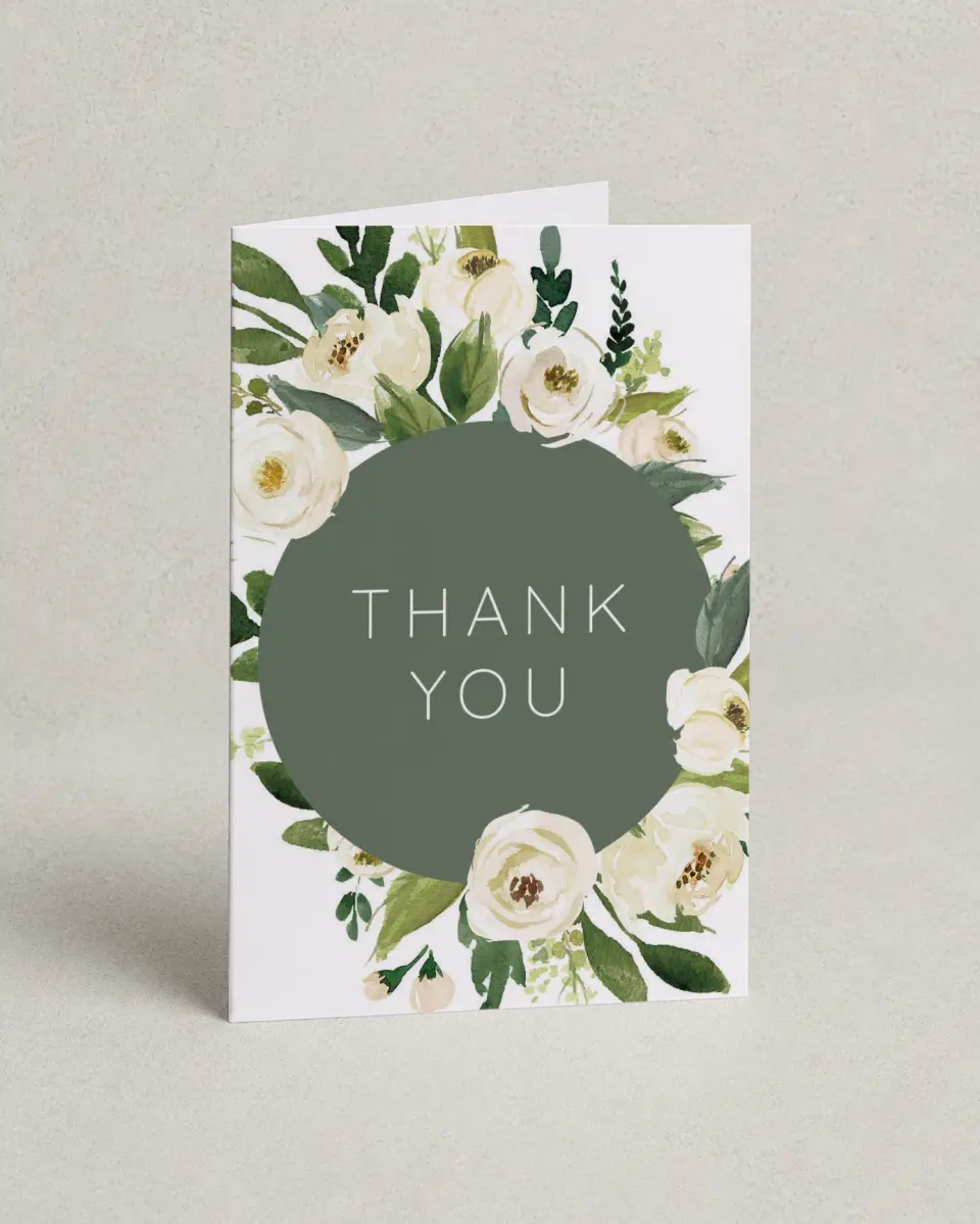 This is a 4" x 6" Folded Newlywed called Bridal Blooms printed in full color on Premium Smooth paper