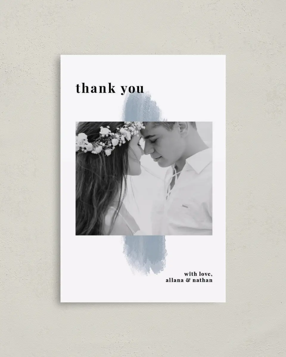 This is a 4" x 6" Folded Thank You Card called Favorite Place printed in full color on Premium Smooth paper