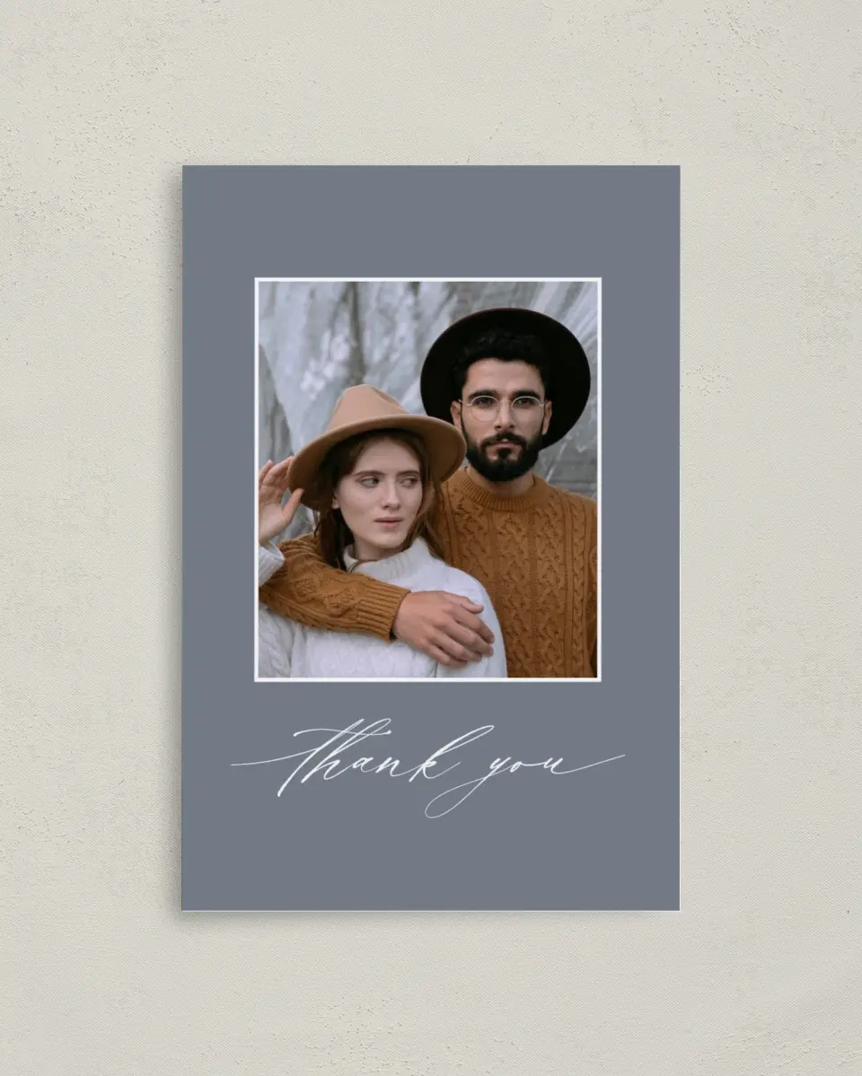 This is a 4" x 6" Folded Thank You Card called Natural Floral printed in full color on Premium Smooth paper