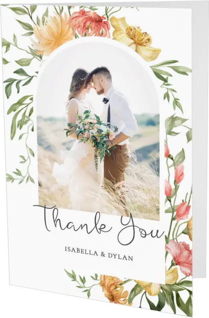 Secluded Blooms Wedding Thank You Cards