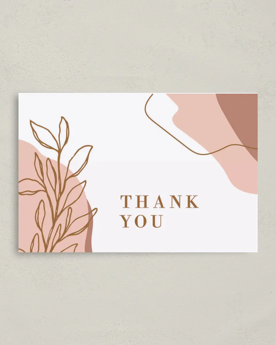 This is a 4" x 6" Folded Newlywed called Contemporary Miss printed in full color on Premium Smooth paper