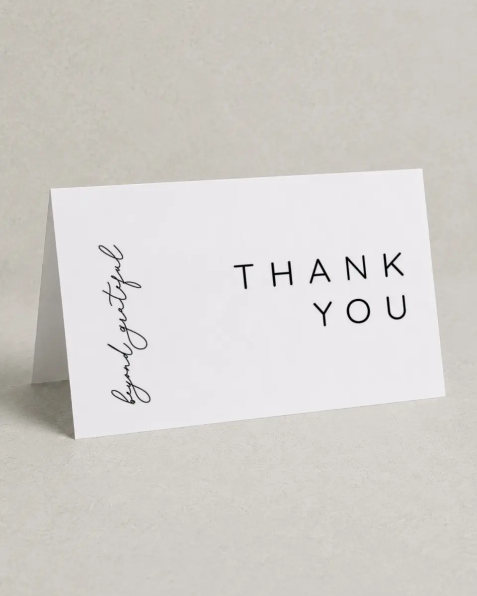 This is a 4" x 6" Folded Newlywed called Simple Soiree printed in full color on Premium Smooth paper
