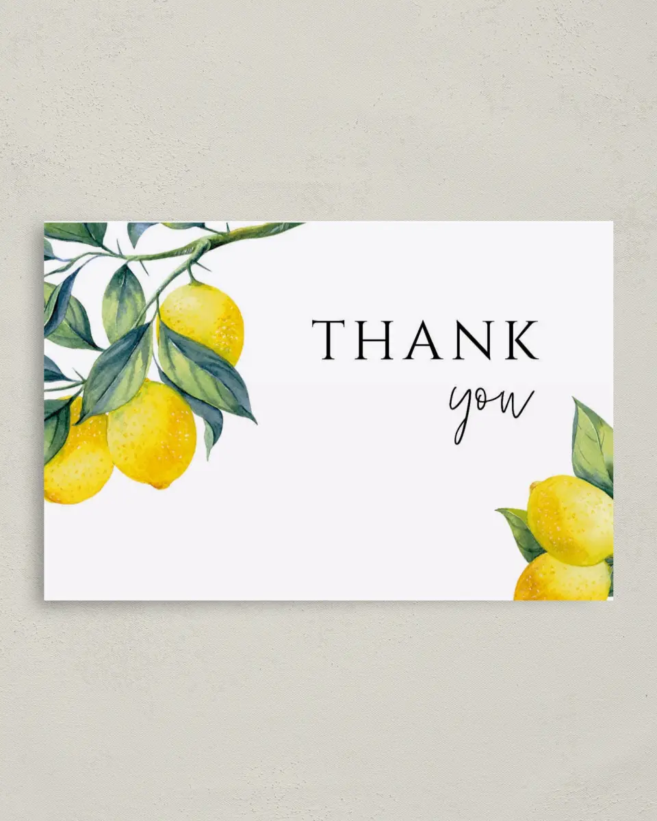 This is a 4" x 6" Folded Newlywed called Main Squeeze printed in full color on Premium Smooth paper