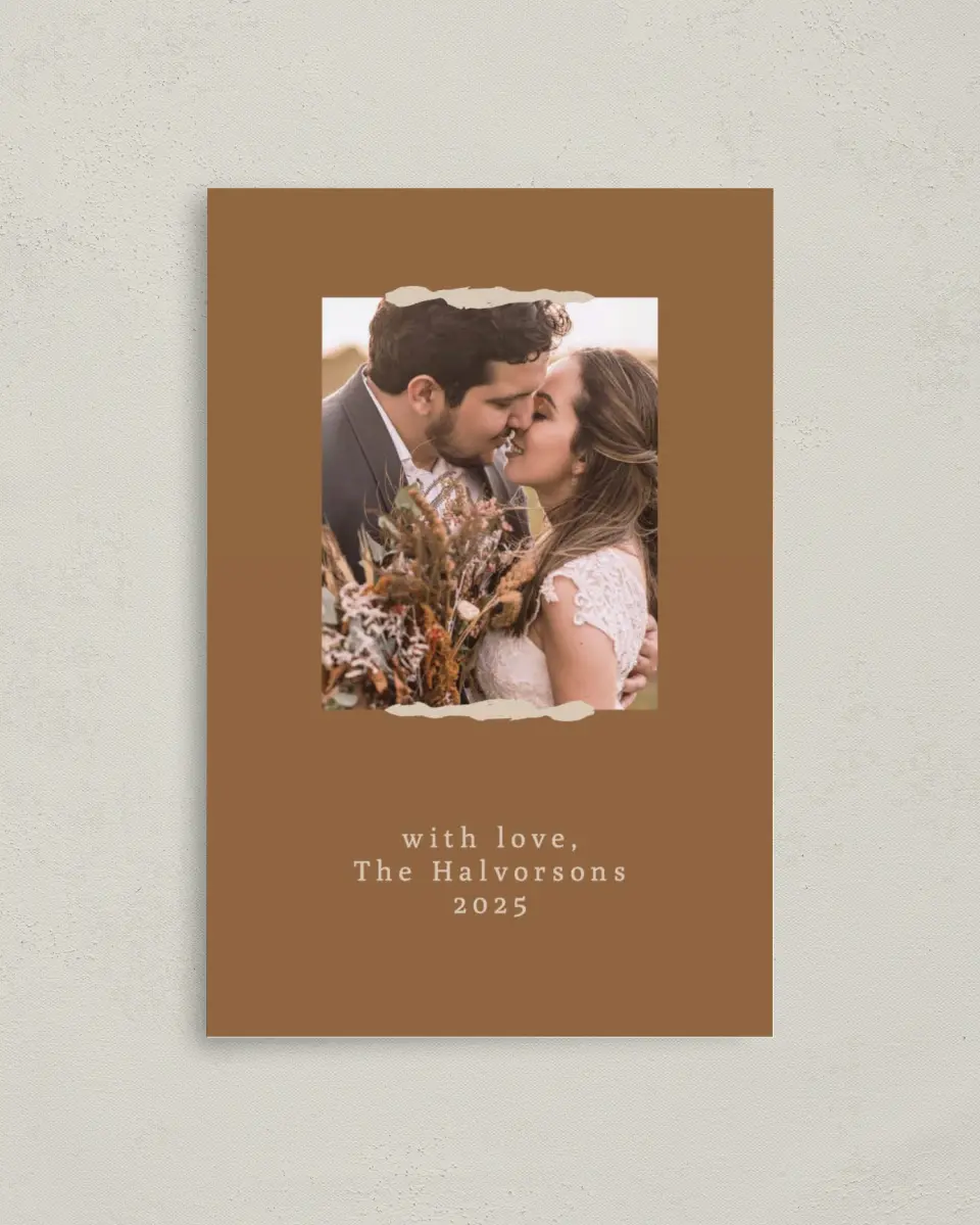 This is a 4" x 6" Folded Thank You Card called Threads of Love printed in full color on Premium Smooth paper