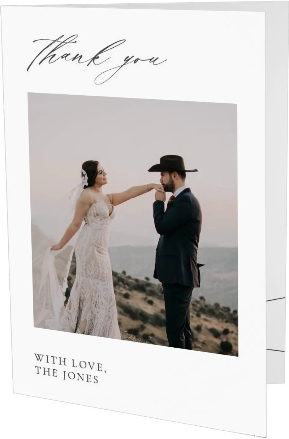 Distinct Lines Wedding Thank You Cards