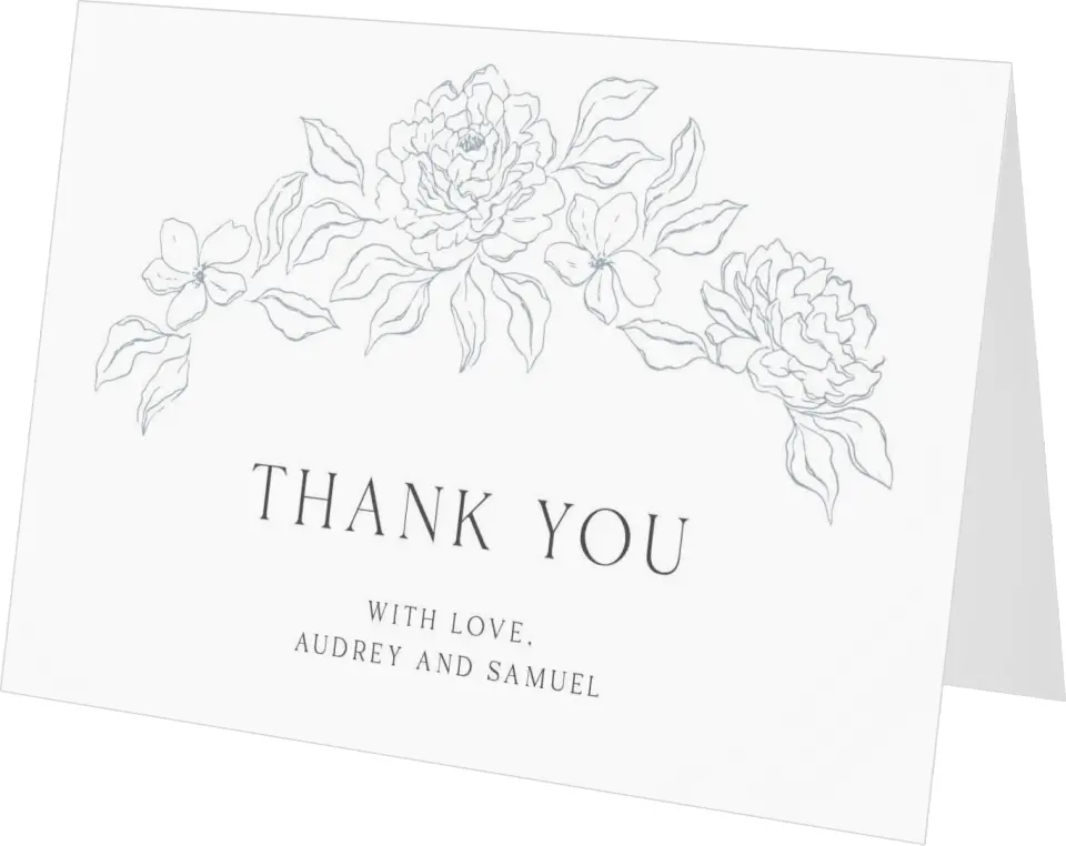 Graceful Petals Thank You Cards