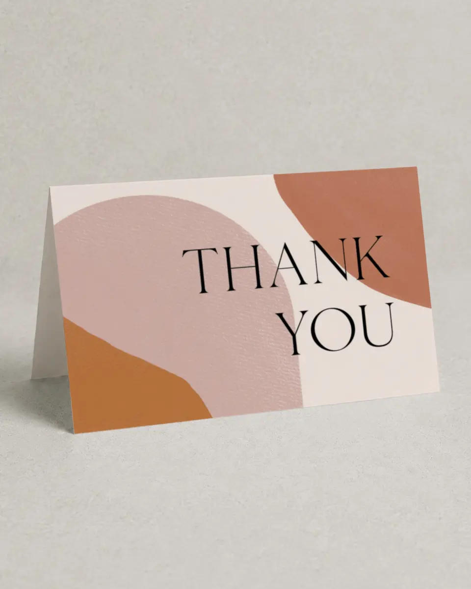 This is a 4" x 6" Folded Newlywed called Shower Shapes printed in full color on Premium Smooth paper