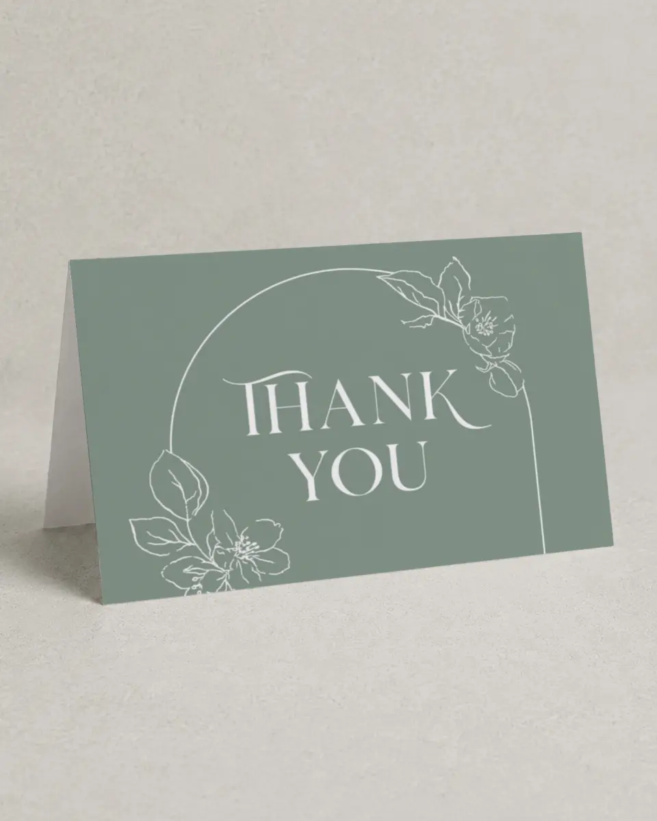 This is a 4" x 6" Folded Newlywed called Joyful Blooms printed in full color on Premium Smooth paper