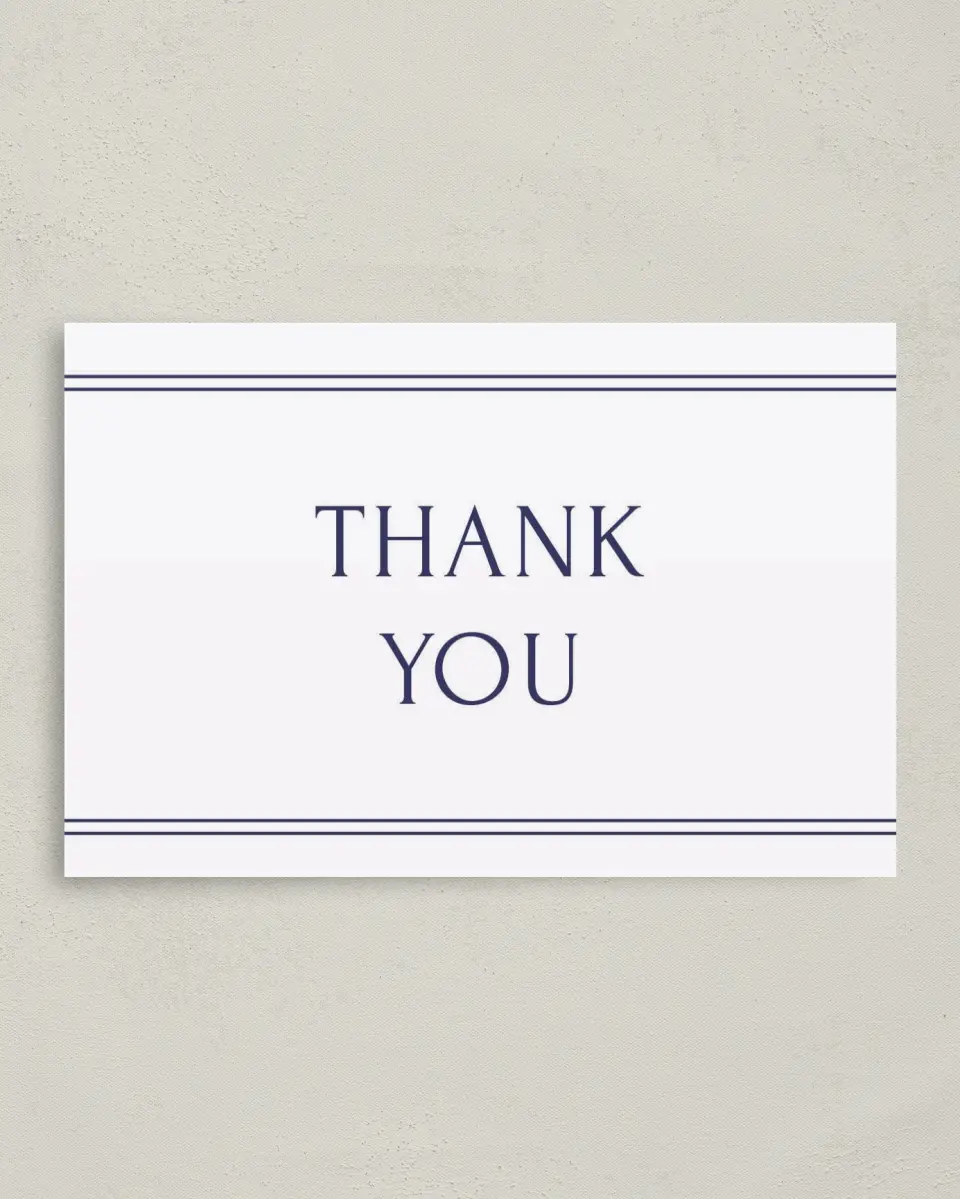 This is a 4" x 6" Folded Personal Stationery called Fancy Footnotes printed in full color on Premium Smooth paper