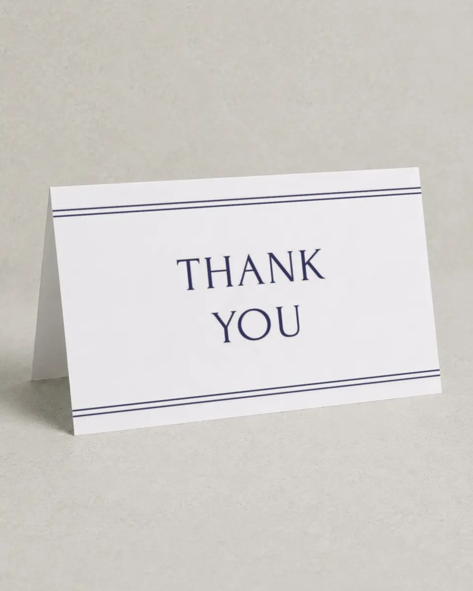 This is a 4" x 6" Folded Personal Stationery called Fancy Footnotes printed in full color on Premium Smooth paper