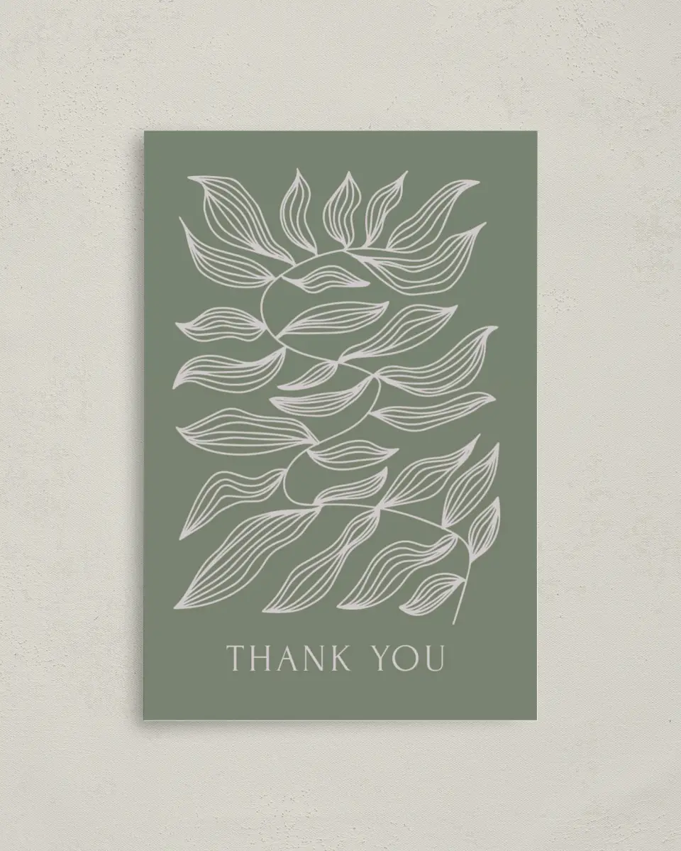 This is a 4" x 6" Folded Personal Stationery called Artistic Appreciation printed in full color on Premium Smooth paper