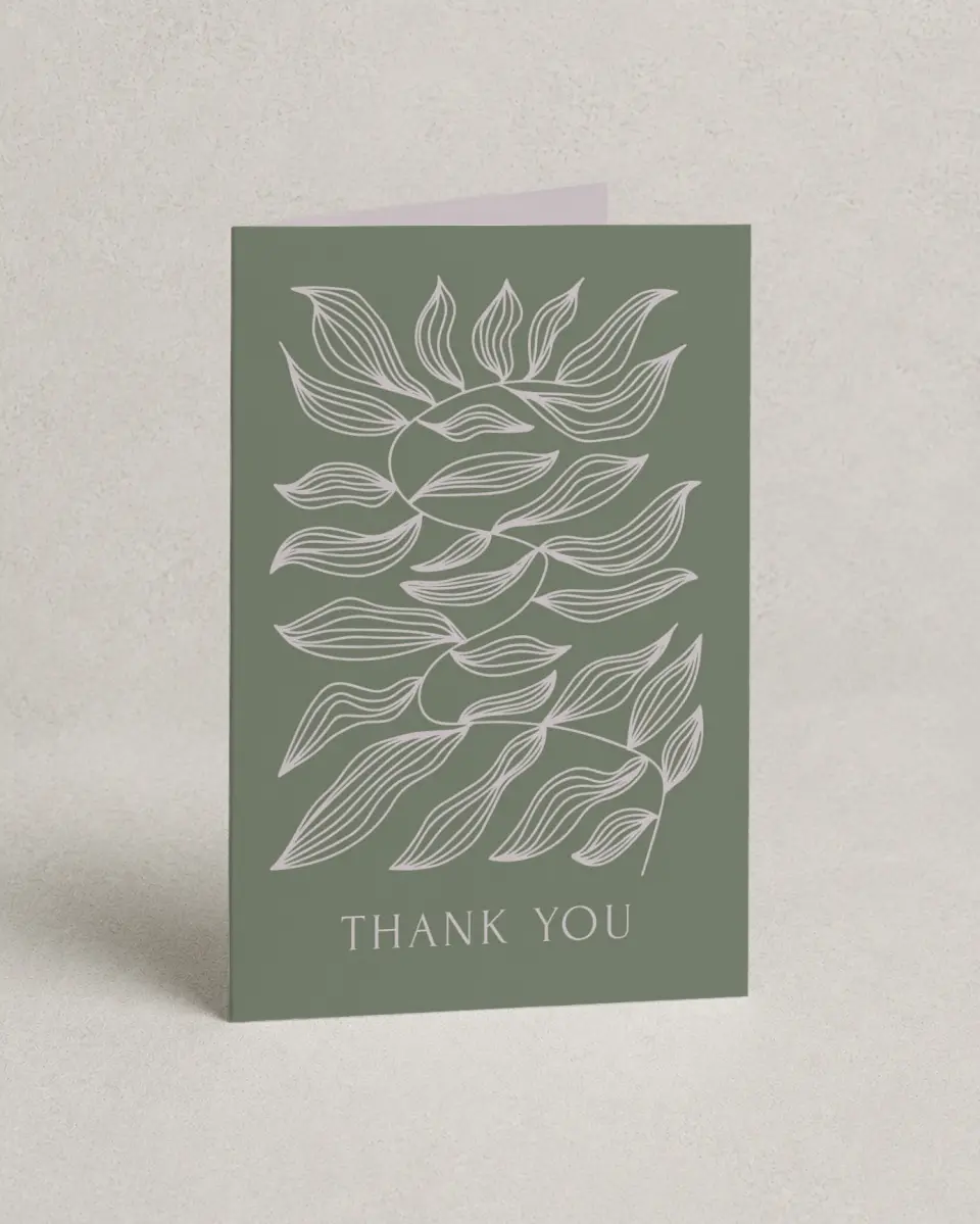 This is a 4" x 6" Folded Personal Stationery called Artistic Appreciation printed in full color on Premium Smooth paper