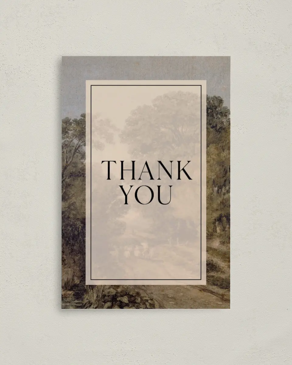 This is a 4" x 6" Folded Personal Stationery called Graphic Thank Yous printed in full color on Premium Smooth paper