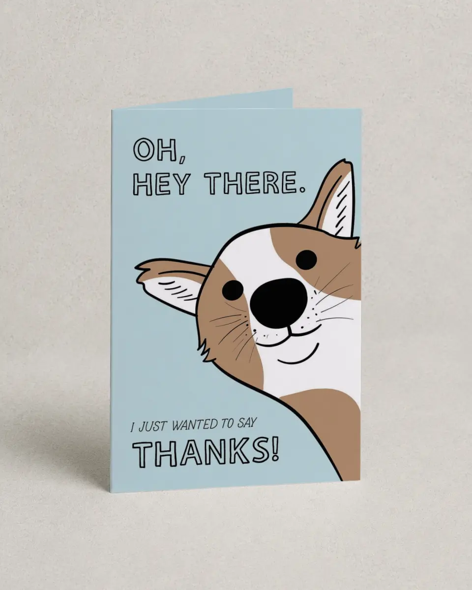 This is a 4" x 6" Folded Personal Stationery called Paw Prints of Appreciation printed in full color on Premium Smooth paper