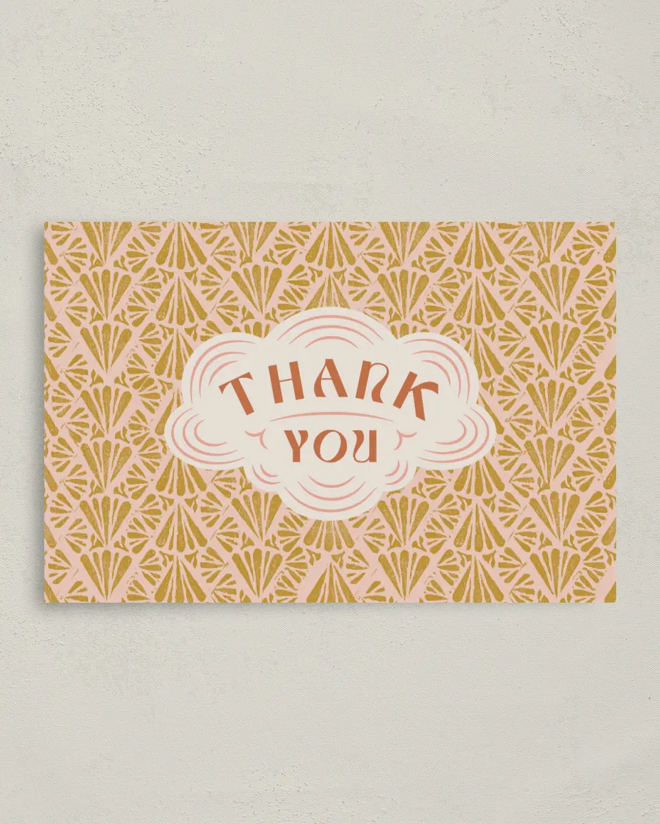This is a 4" x 6" Folded Personal Stationery called Gratitude Gems printed in full color on Premium Smooth paper