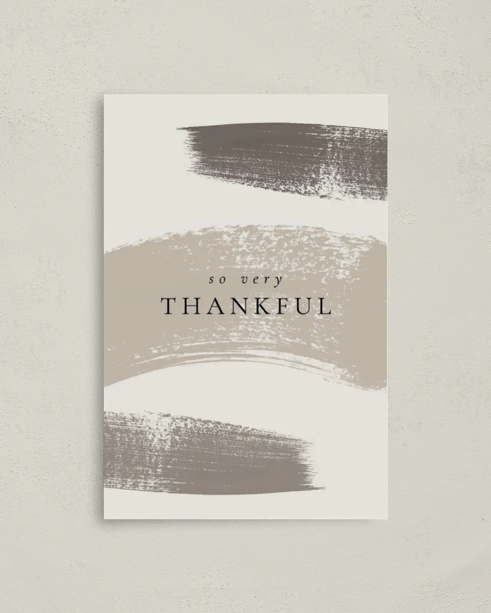This is a 4" x 6" Folded Personal Stationery called Blissful Brushstrokes printed in full color on Premium Smooth paper