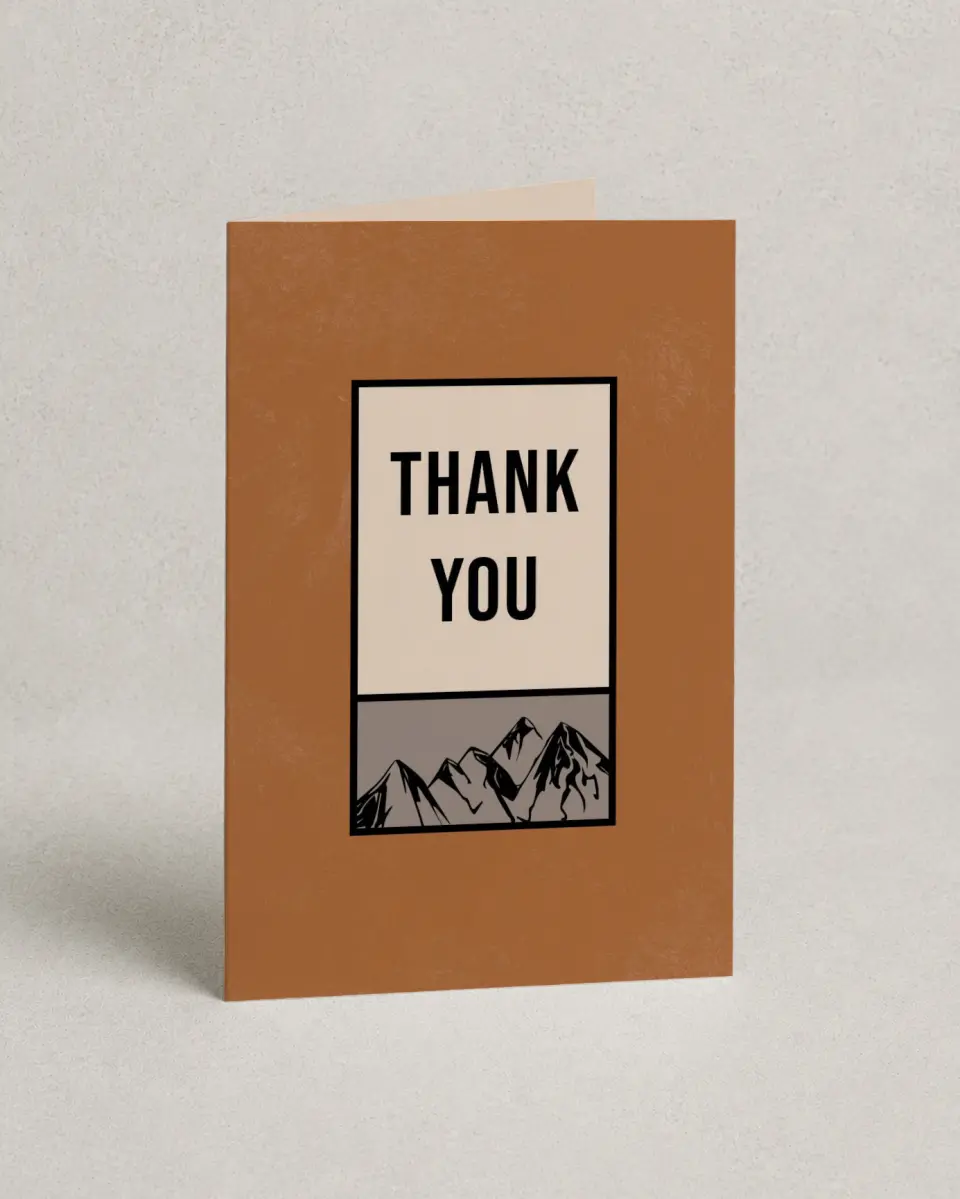 This is a 4" x 6" Folded Personal Stationery called Bold Thank Yous printed in full color on Premium Smooth paper