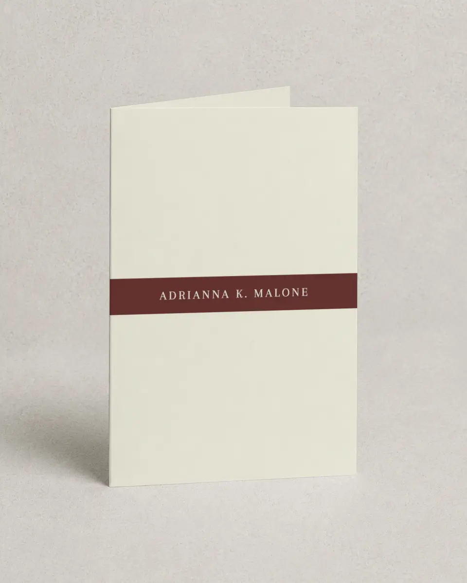 This is a 4" x 6" Folded Personal Stationery called Rich Label printed in full color on Premium Smooth paper