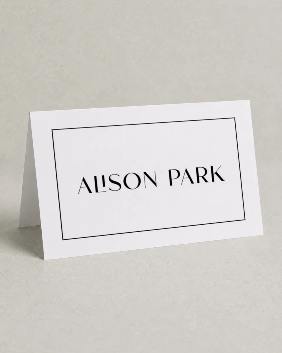 This is a 4" x 6" Folded Personal Stationery called Signature Style printed in full color on Premium Smooth paper
