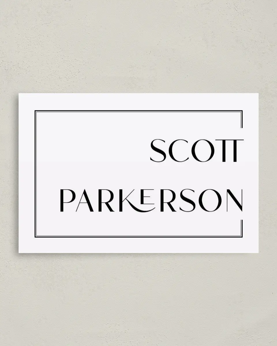 This is a 4" x 6" Folded Personal Stationery called Boldly Framed printed in full color on Premium Smooth paper