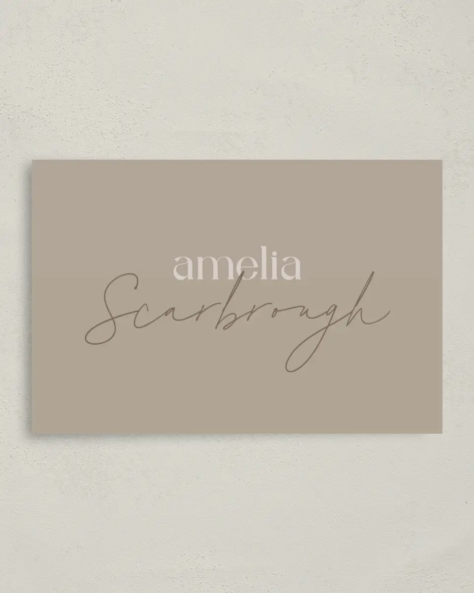 This is a 4" x 6" Folded Personal Stationery called New Classic printed in full color on Premium Smooth paper