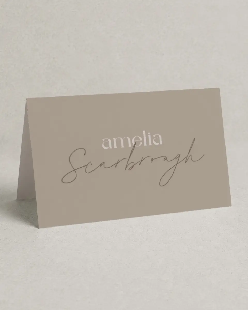 This is a 4" x 6" Folded Personal Stationery called New Classic printed in full color on Premium Smooth paper