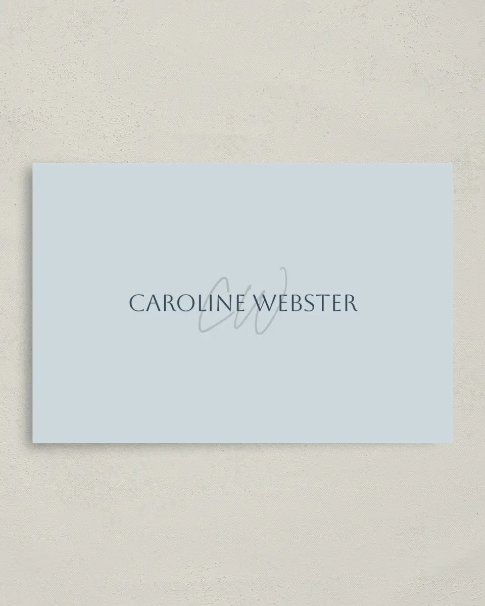 This is a 4" x 6" Folded Personal Stationery called Sleek Monogram printed in full color on Premium Smooth paper