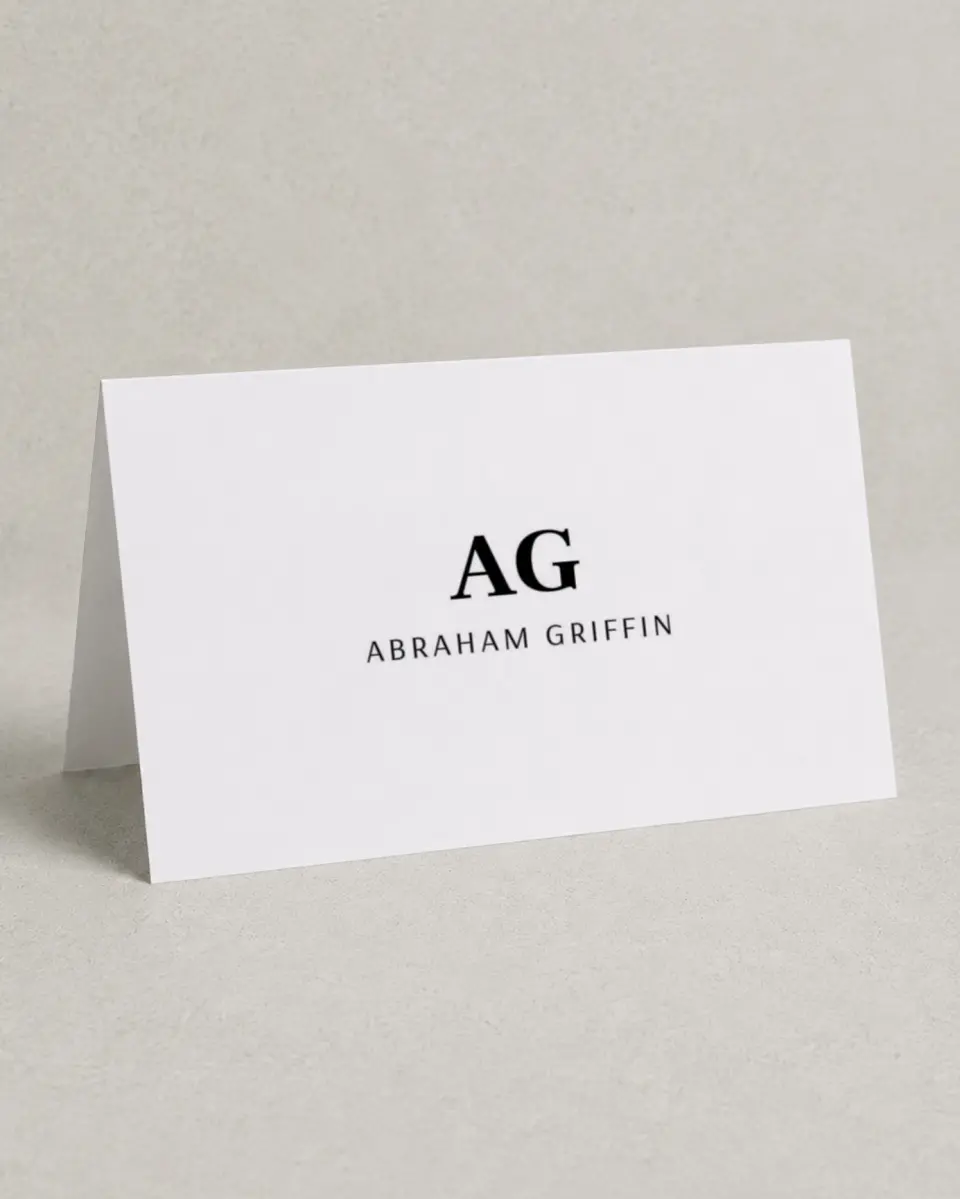 This is a 4" x 6" Folded Personal Stationery called Classic Choice printed in full color on Premium Smooth paper