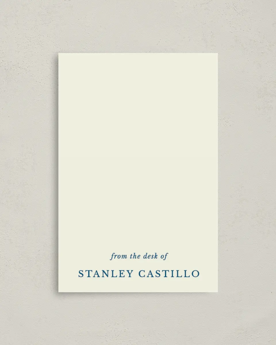 This is a 4" x 6" Folded Personal Stationery called Timeless Tone printed in full color on Premium Smooth paper