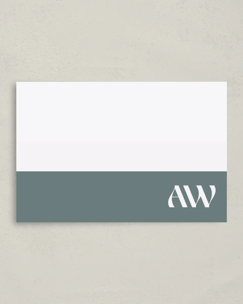 This is a 4" x 6" Folded Personal Stationery called Bold Brand printed in full color on Premium Smooth paper