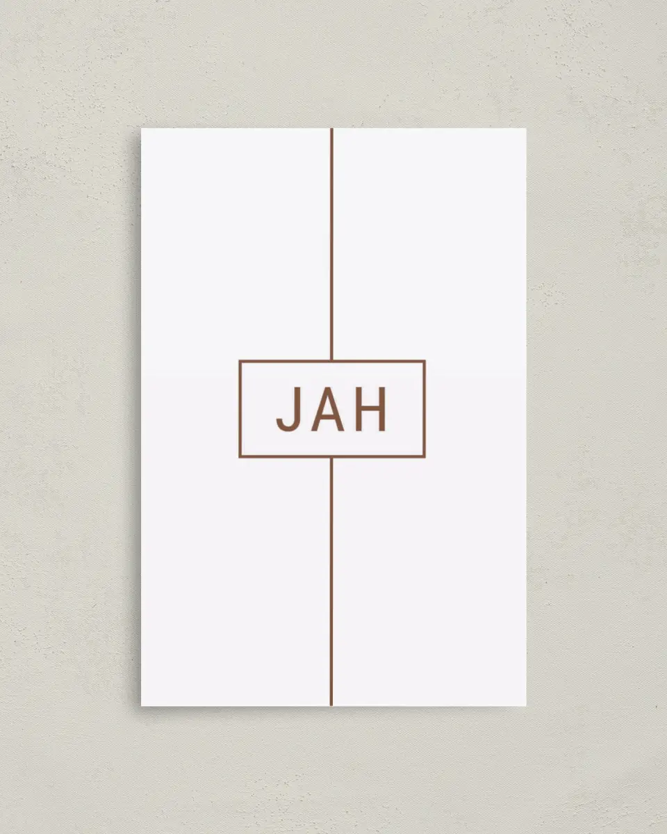 This is a 4" x 6" Folded Personal Stationery called Outside the Box printed in full color on Premium Smooth paper