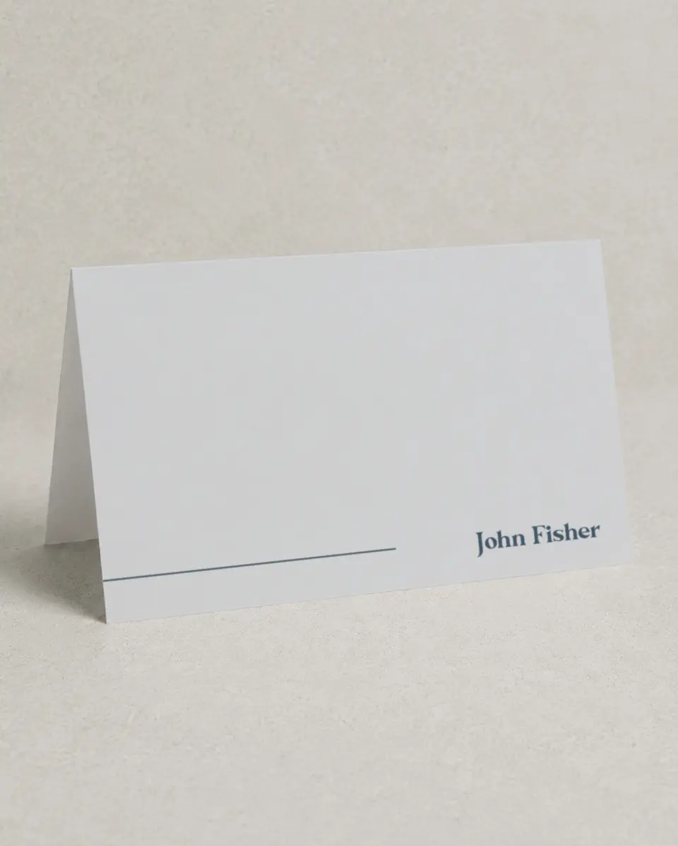 This is a 4" x 6" Folded Personal Stationery called Simply Signed printed in full color on Premium Smooth paper