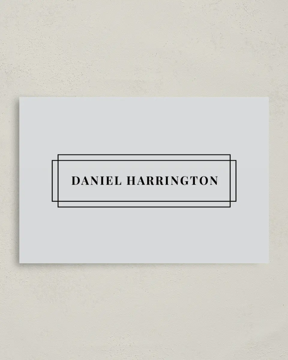 This is a 4" x 6" Folded Personal Stationery called Geometric Border printed in full color on Premium Smooth paper