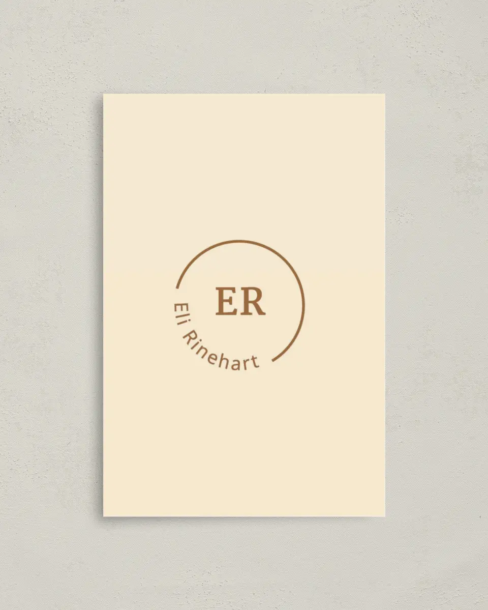 This is a 4" x 6" Folded Personal Stationery called Classic Badge printed in full color on Premium Smooth paper