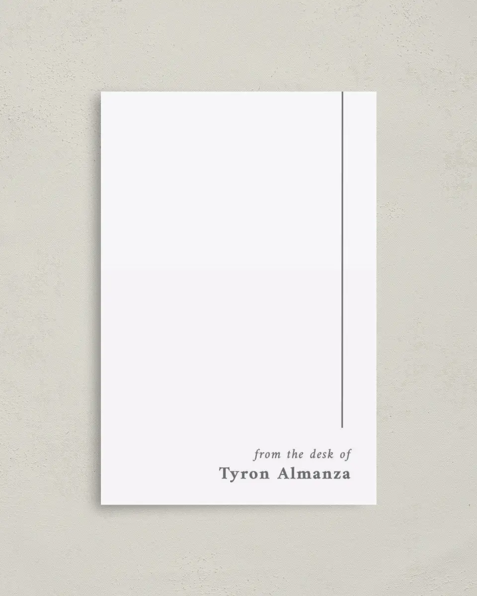 This is a 4" x 6" Folded Personal Stationery called Smart Style printed in full color on Premium Smooth paper