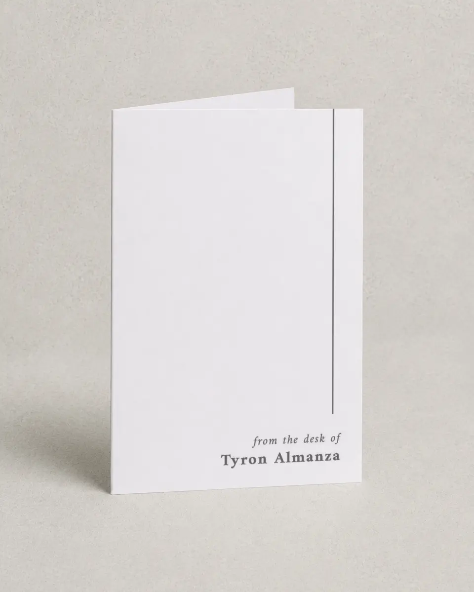 This is a 4" x 6" Folded Personal Stationery called Smart Style printed in full color on Premium Smooth paper