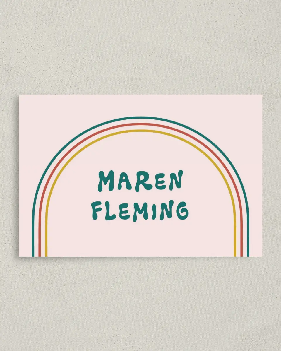 This is a 4" x 6" Folded Personal Stationery called In the Groove printed in full color on Premium Smooth paper