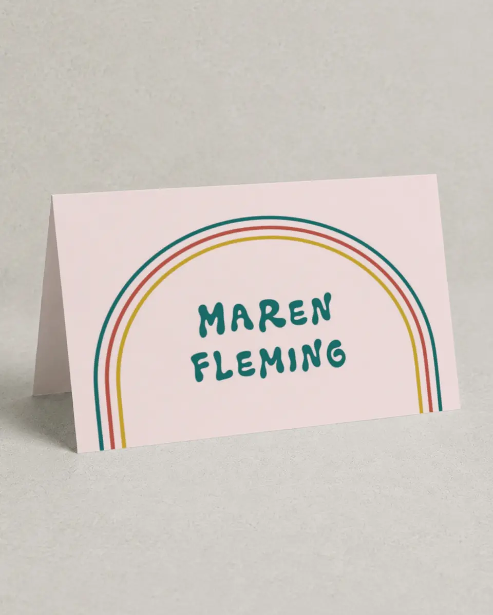 This is a 4" x 6" Folded Personal Stationery called In the Groove printed in full color on Premium Smooth paper