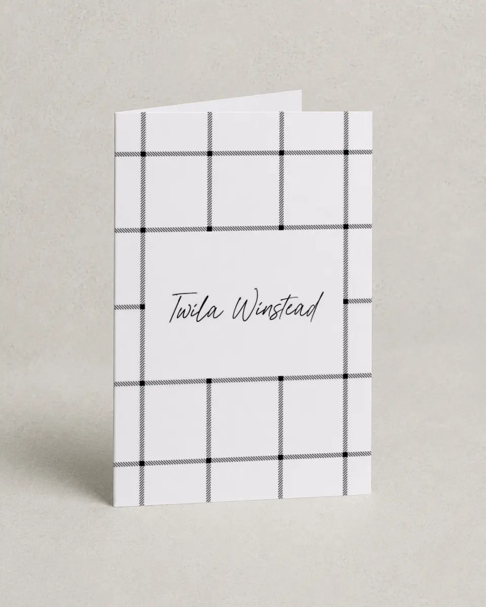This is a 4" x 6" Folded Personal Stationery called Fresh Farmhouse printed in full color on Premium Smooth paper