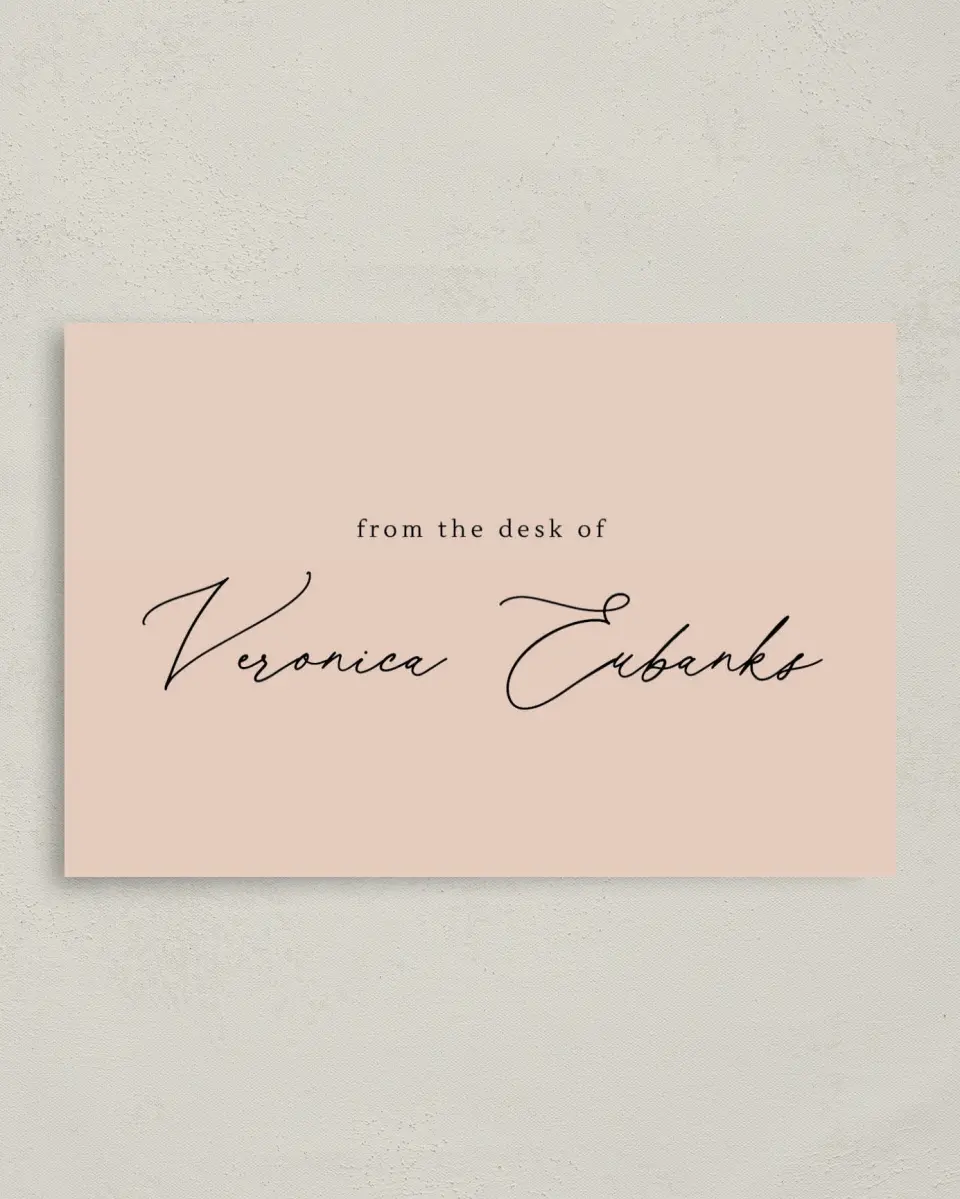 This is a 4" x 6" Folded Personal Stationery called Simply Smooth printed in full color on Premium Smooth paper