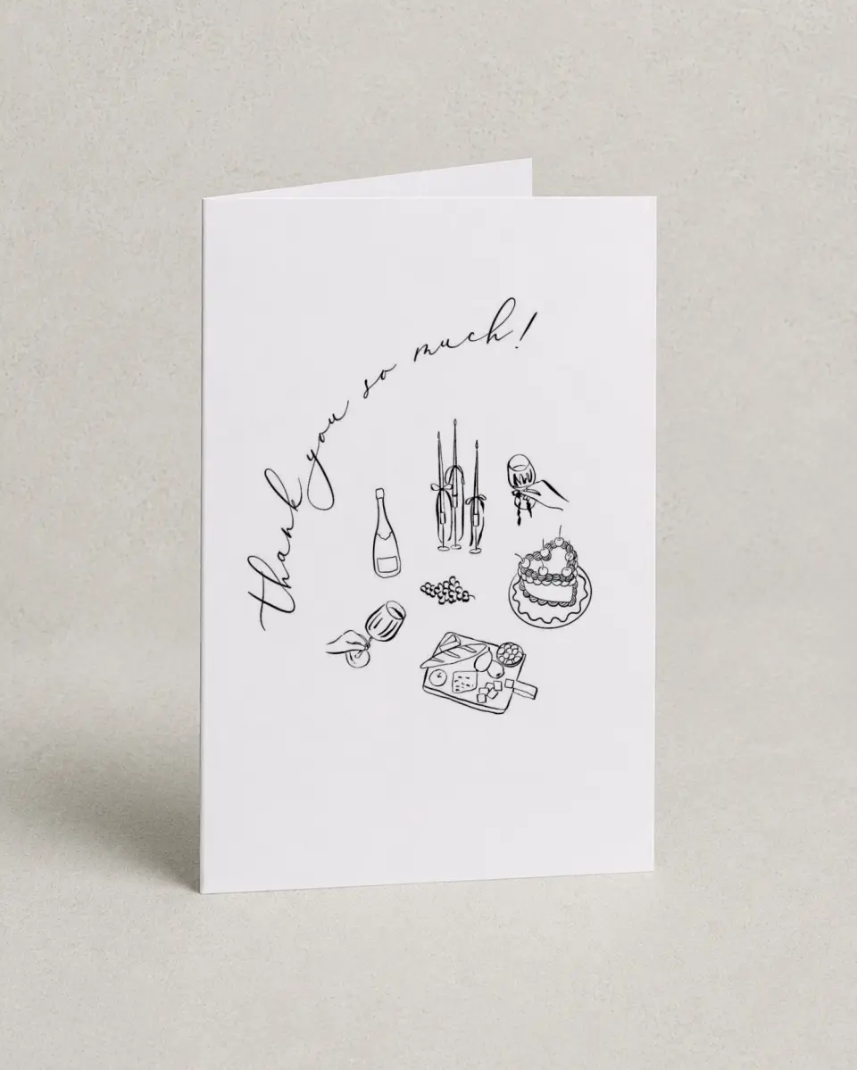 This is a 4" x 6" Folded Newlywed called Stay a While printed in full color on Premium Smooth paper