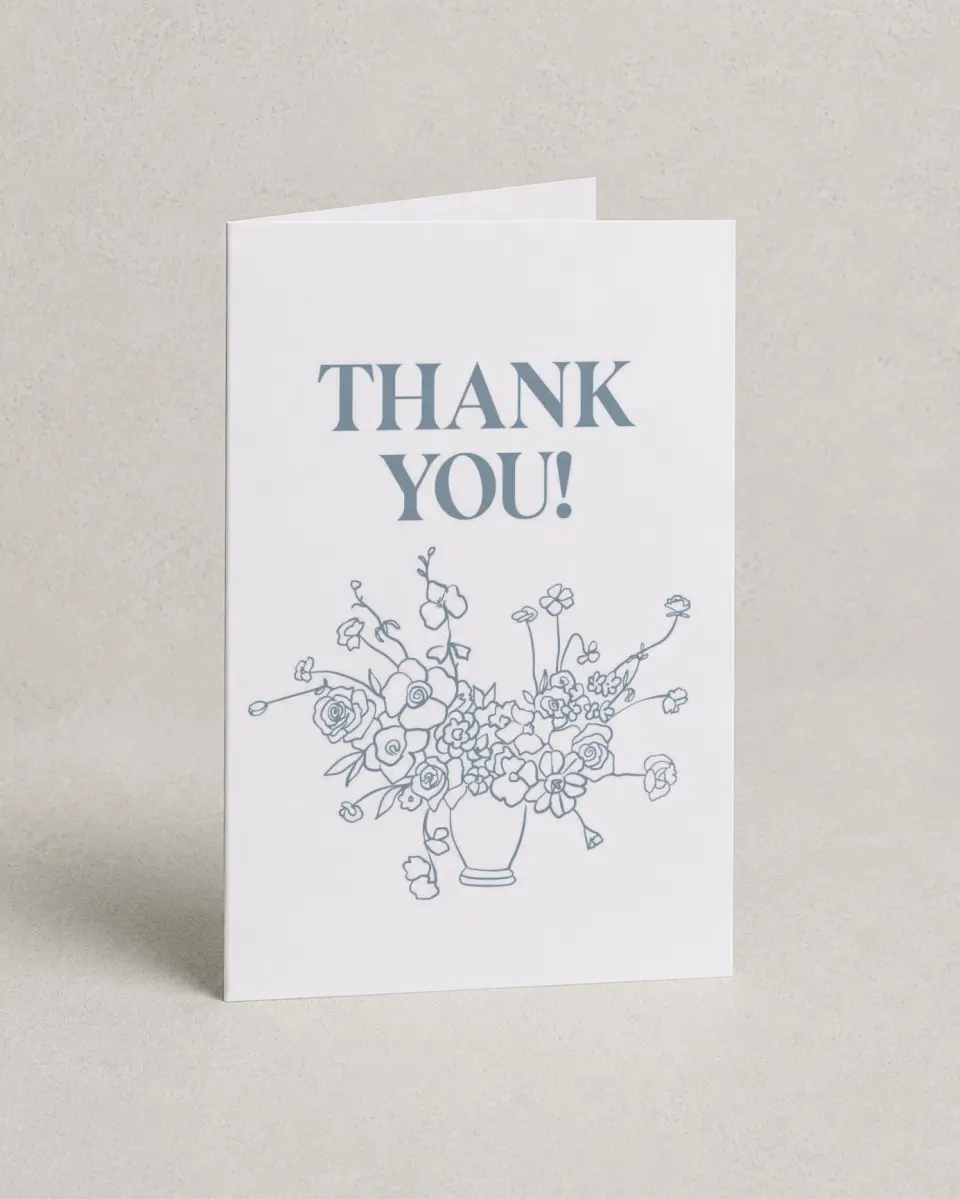 This is a 4" x 6" Folded Newlywed called Bring the Blooms printed in full color on Premium Smooth paper